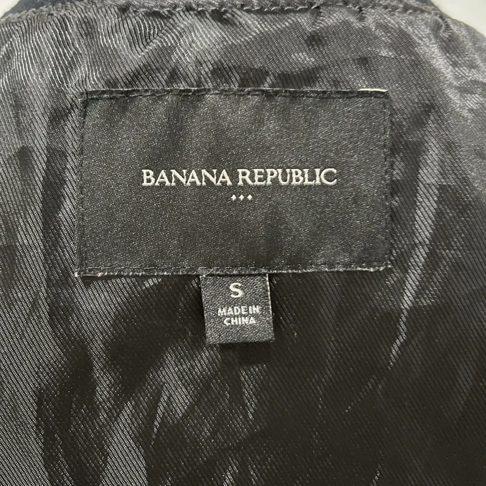Banana Republic - Suede Bomber Jacket | Men’s Small (S), Gray/Black